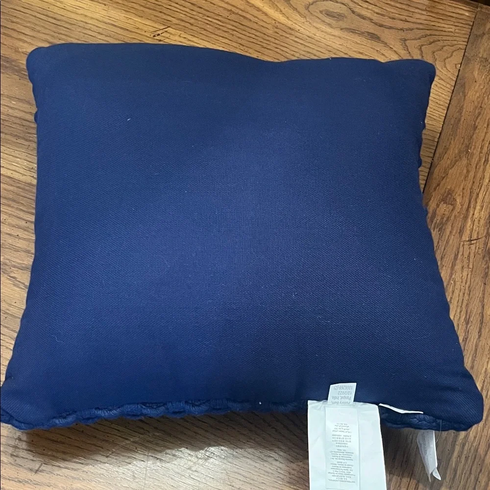 Pottery Barn Navy Blue Chunky Knit Accent Pillow